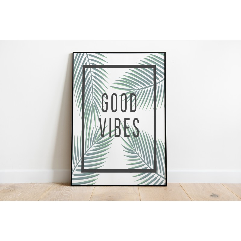 Lámina Decorativa Frases Good Vibes