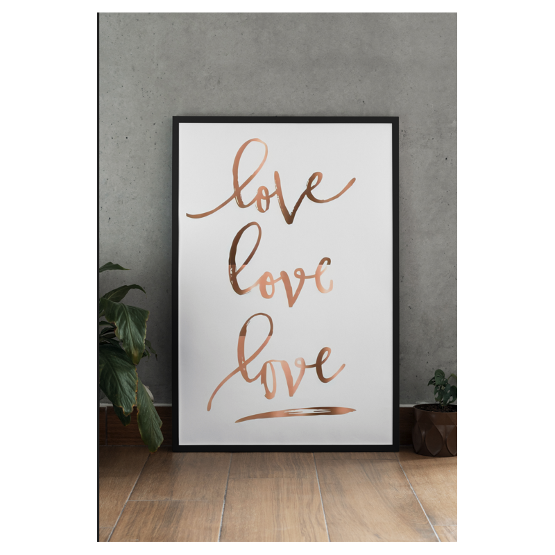 Lámina Decorativa Geométrica Love