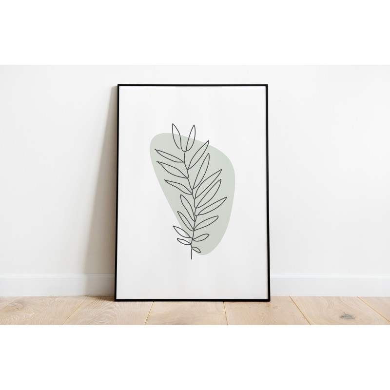 Lámina Decorativa Floral Minimalista