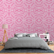 Carta da parati geometrica rosa