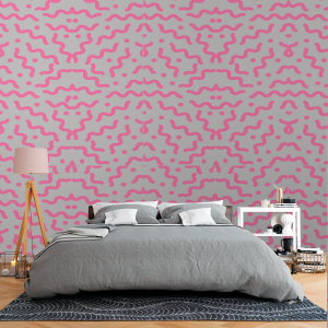 Geometric Pink and Gray...
