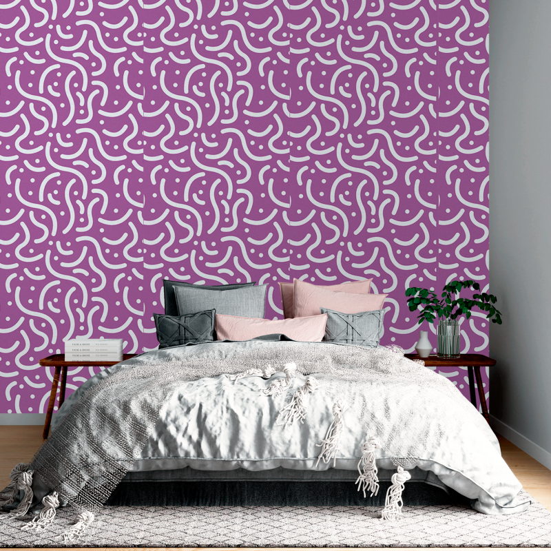 Geometric Wallpaper Purple Background