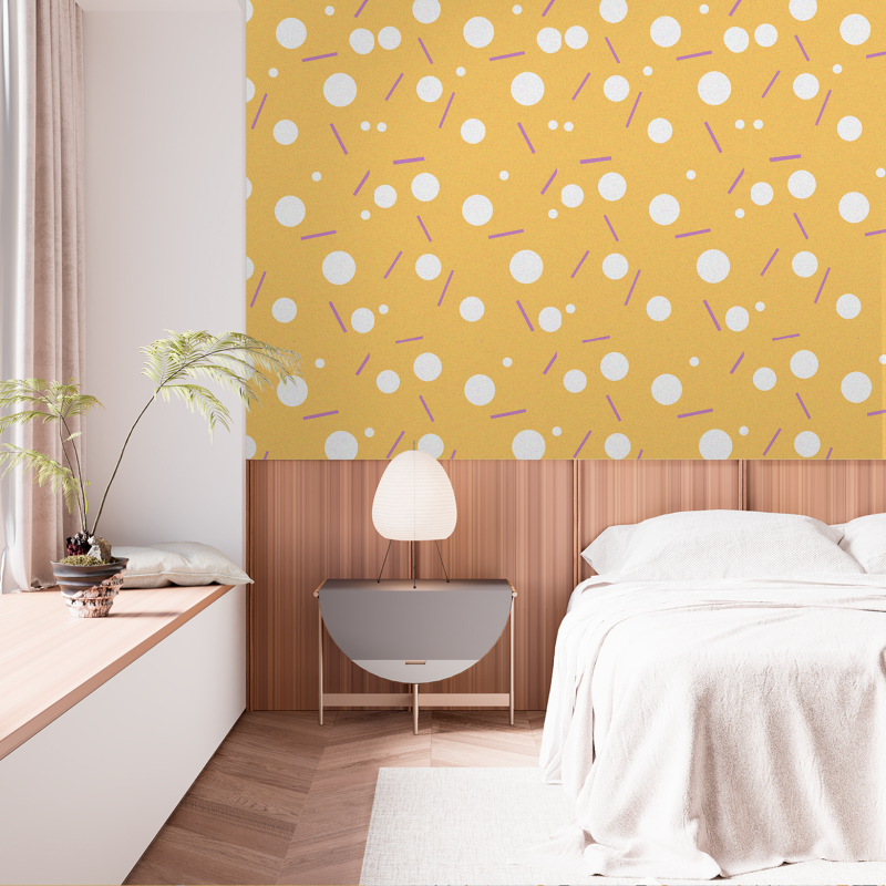 Youthful Geometric Orange Wallpaper
