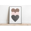 Decorative Geometric Hearts Print