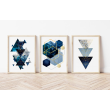 Blue Geometric Decorative Print