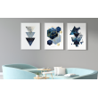 Blue Geometric Decorative Print