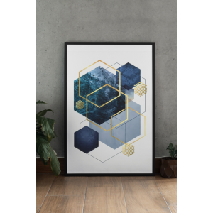 Blue Geometric Decorative...