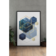 Blue Geometric Decorative Print