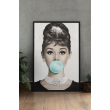 Stampe decorative di Marilyn Monroe e Audrey Hepburn Bubble Gum