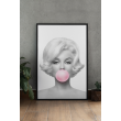 Decorative Print Marilyn Monroe and Audrey Hepburn Bubble Gum