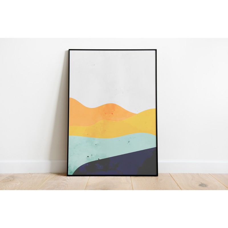 Decorative Coloured Dunes Print