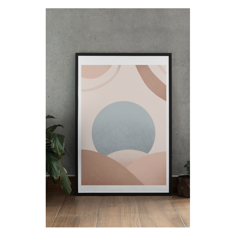 Illustration de coucher de soleil décorative