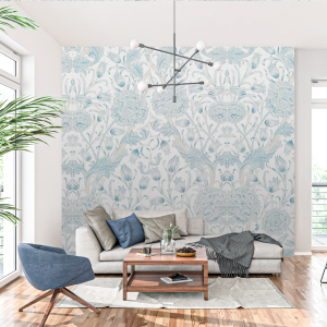 White Rose Floral Wallpaper