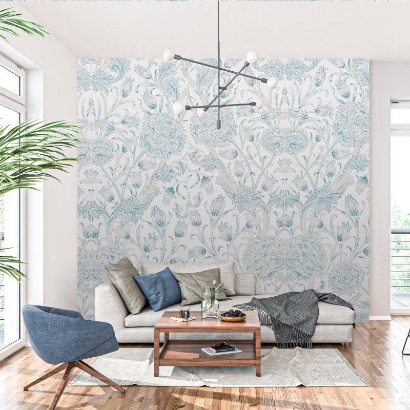 Carta Da Parati Floreale Rose Bianche