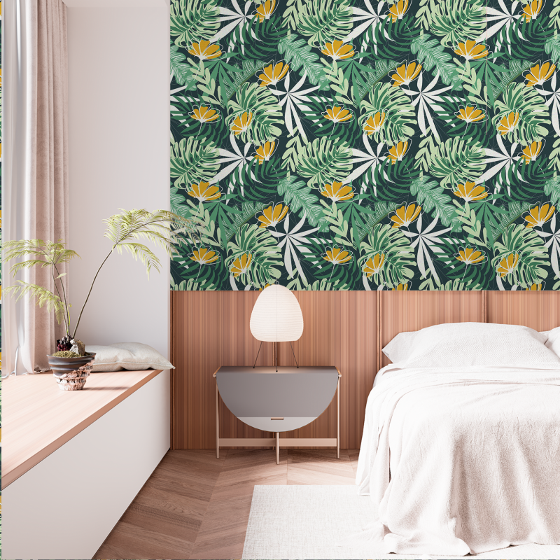 Papier Peint Floral Tropical