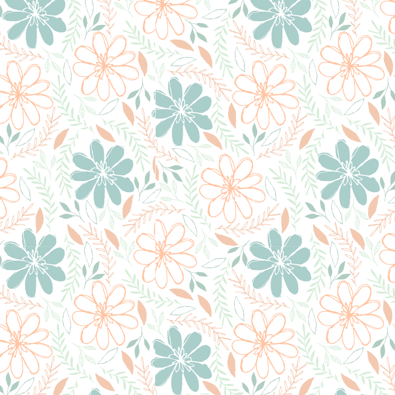 Papel Pintado Floral Pastel