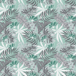 Papier peint floral tropical vert menthe