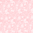 Pastel Pink Tropical Floral Wallpaper