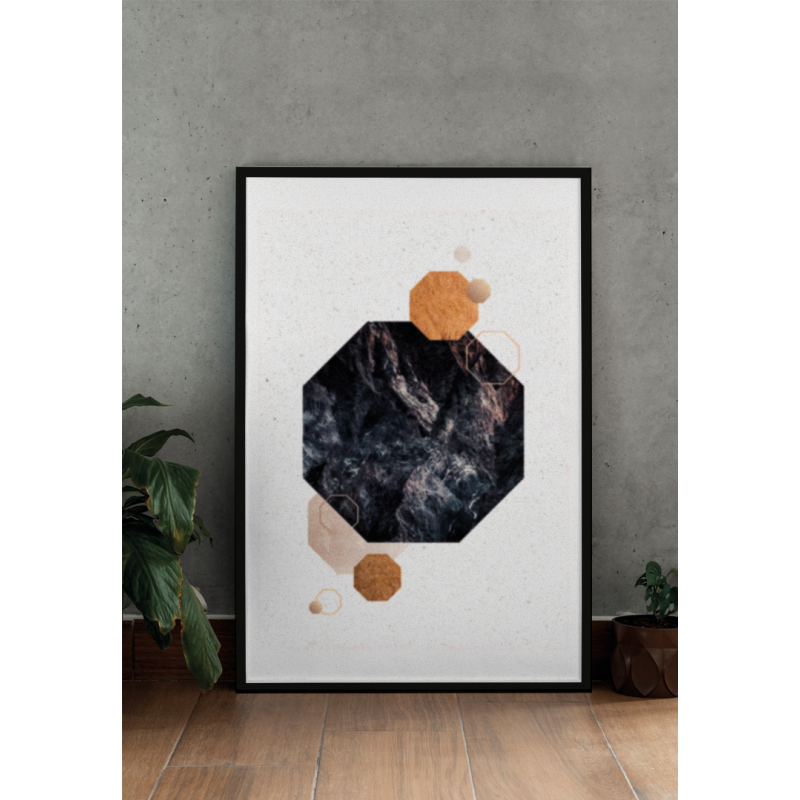 Affiche Décorative Cœur Géométrique