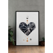 Geometric Heart Decorative Print