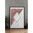 Stampa Geometrica Decorativa in Marmo Rosa