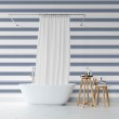 Navy Blue Horizontal Stripes Wallpaper