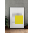 Minimalistisches Gelbes Geometrisches Dekoratives Druckwerk