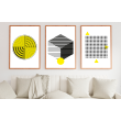 Minimalist Yellow Geometric Decorative Print