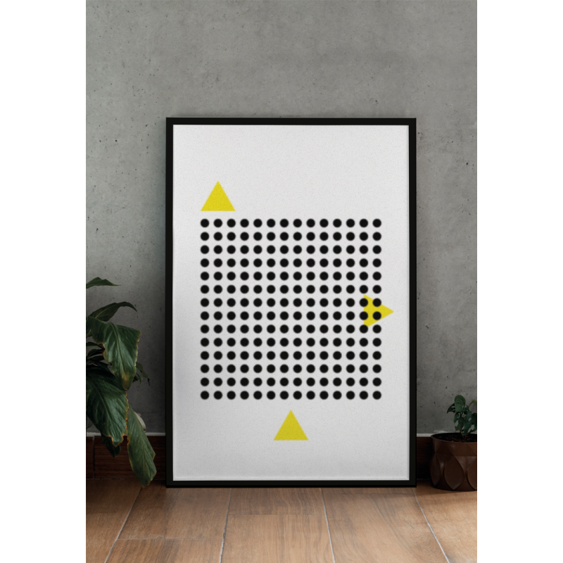 Minimalistischer Gelber Geometrischer Dekorativer Druck