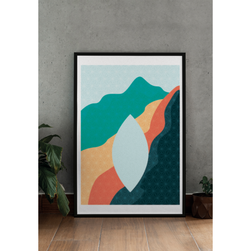 Lámina Decorativa Moderno Abstracto Verde