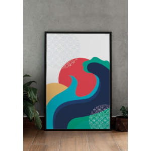 Decorative Modern Red Sun...