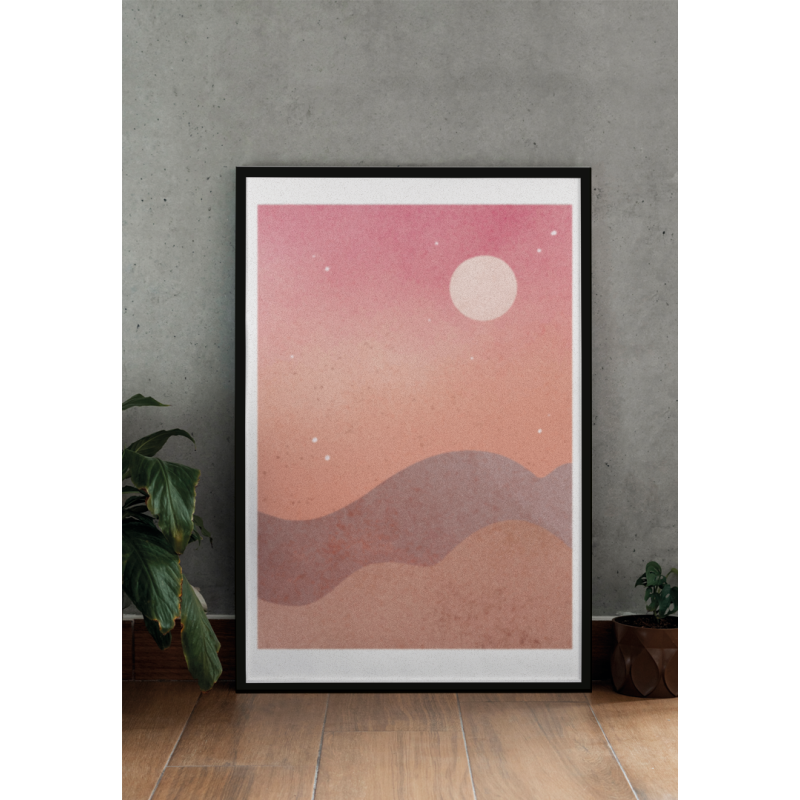 Affiche Décorative des Dunes Roses