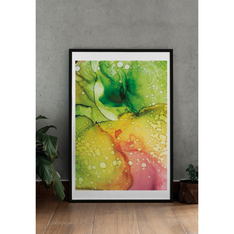 Decorative Green Texture Print