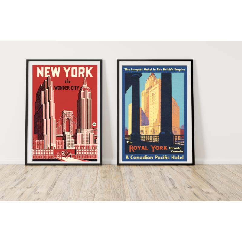 Stampa decorativa d'arte delle città di New York