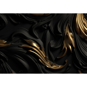 Black and Gold Abstract 3D...