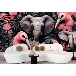 Tierisches Tapetenbild Rosa...