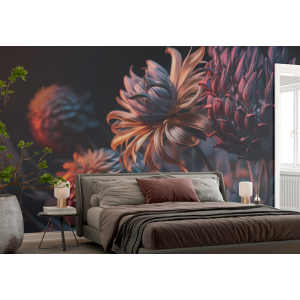 Fresque murale de fleurs...