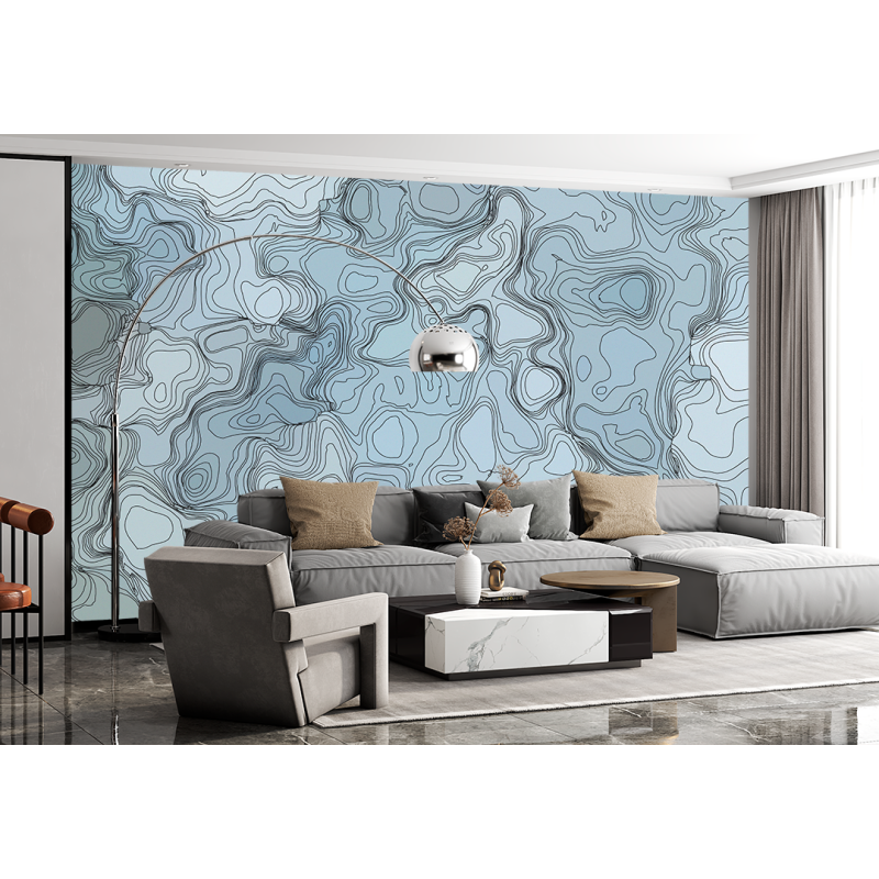 Photomural Texture Abstrait Bleu