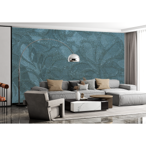 Blumenmuster Textil-Wandbild