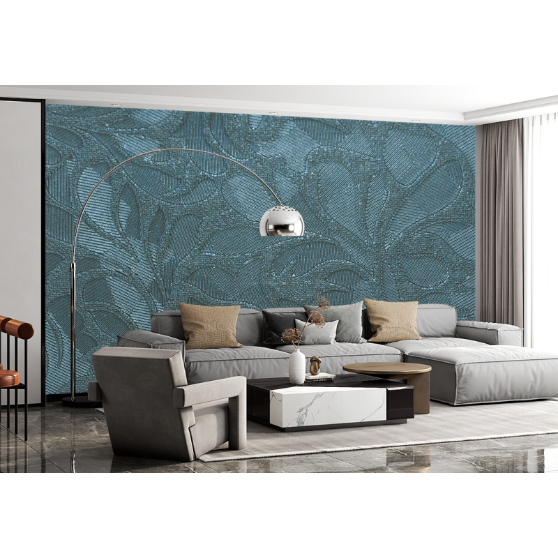 Murale da parete in tessuto con texture floreale