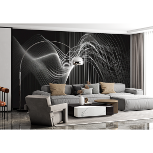 Black Wave Texture Photomural