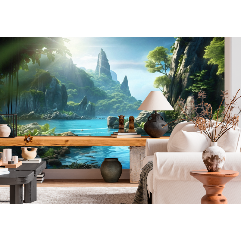 Photomural d'île tropicale