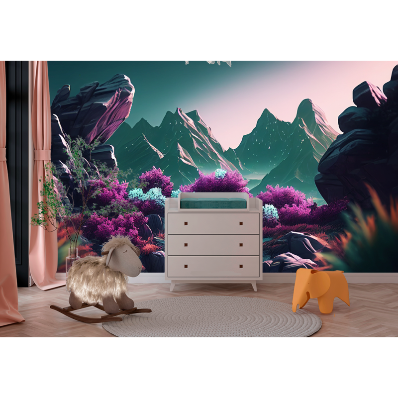 Murale Murale de Forêt Nocturne