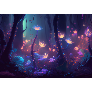 Fantasy Magical Forest Wall...