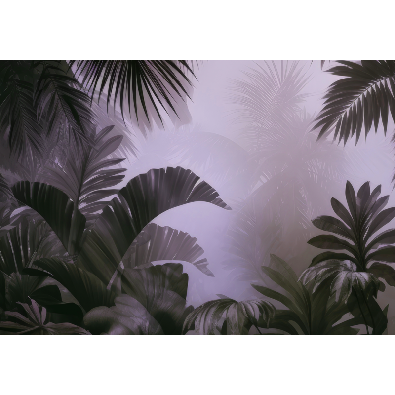 Rosa Tropischer Dschungel Wandbild