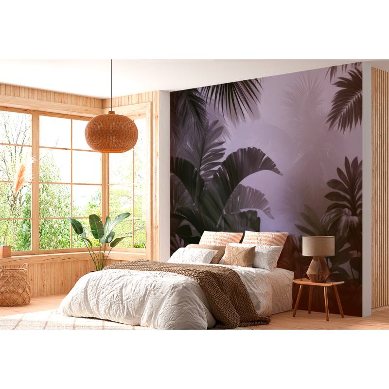 Papier Peint Mural Jungle Tropicale Rose