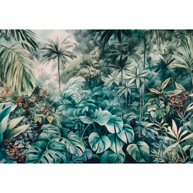Murale tropicale verte