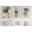 Decorative Abstract Modern Green Print