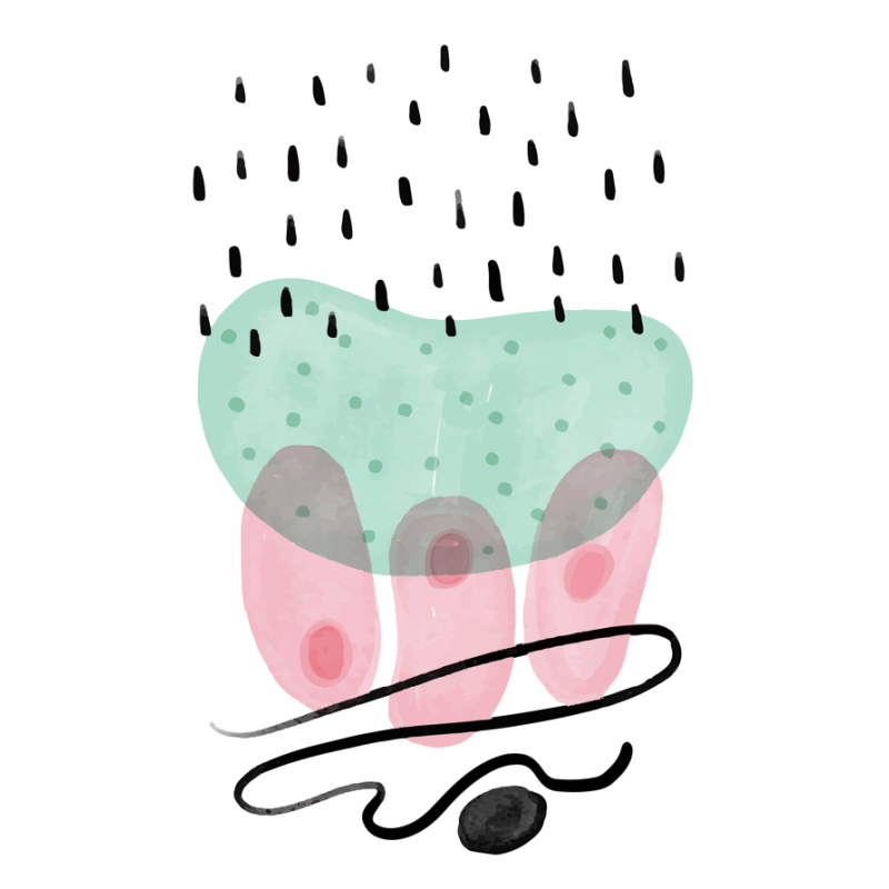 Dekorative Abstrakte Grüne Druckgrafik