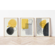 Dekorative abstrakte moderne gelbe Druckgrafik